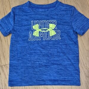 Under Armour Kids Blue and Yellow Graphic Tee